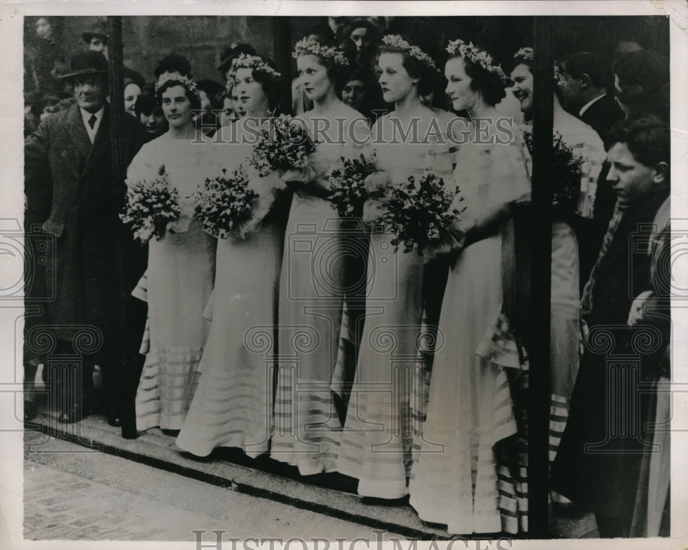 1936 Press Photo Corisande Bellew was recently married to Cholmeley Dering - Historic Images