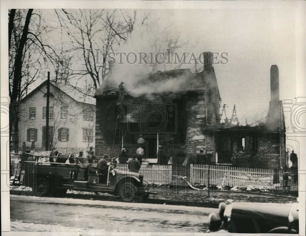 1932 Press Photo Home of Mother Who Saved Two Sons from Fire But Died - Historic Images