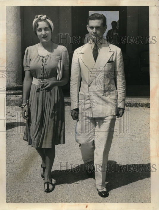 1940 Press Photo Mr. & Mrs. Luis M. Zuberbuhler arrive in Havana, Cuba - Historic Images
