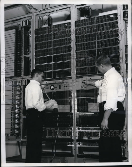 1963 Press Photo Mid-Continent Telephone System's Chardon installed - Historic Images