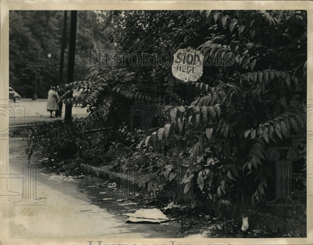 1940 Press Photo Sign in Ambleside, Cedar - Historic Images