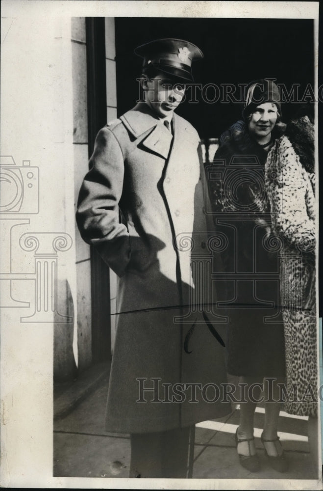 1929 Press Photo Major John Coolidge in Washington for father's Inauguration - Historic Images