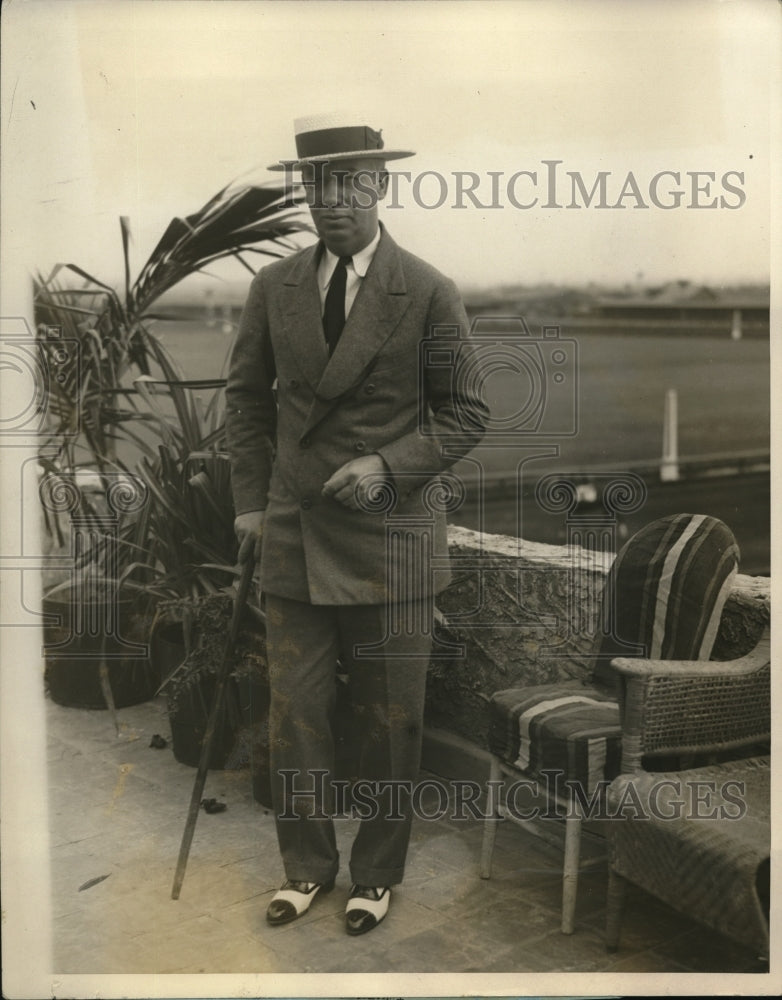 1927 Press Photo Joseph M. Smoot at the opening of the Miami race track - Historic Images