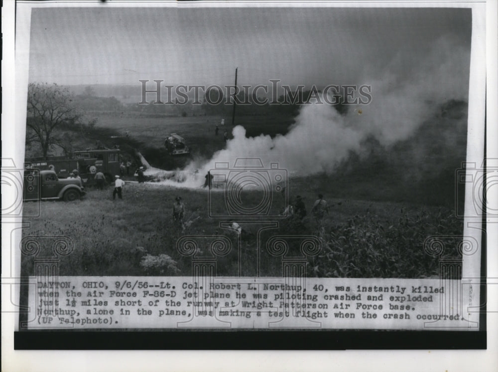 1956 Press Photo Dayton Ohio Col Robert L Northup was instantly killed when the - Historic Images