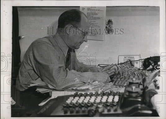 1938 Press Photo L.R Reynolds Treasurer California Pension Plan Government - Historic Images