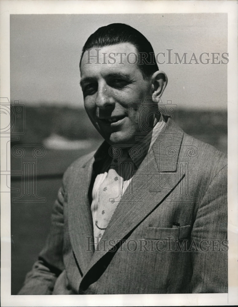 1939 Dr. Helge Larsen of Denmark on Ocean Liner in New York - Historic Images