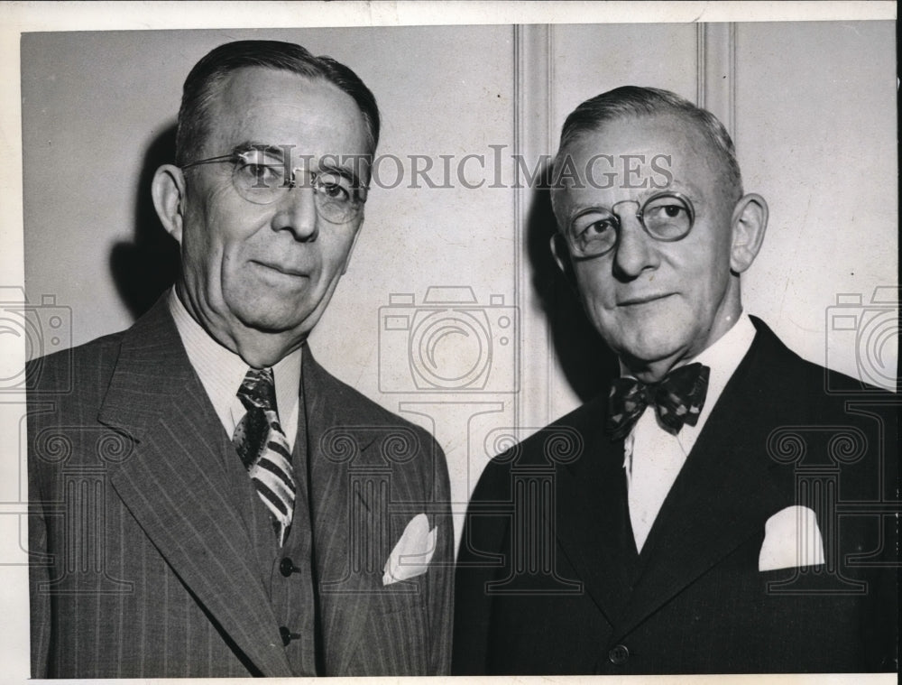 1943 Press Photo Dr. Herman Kretschmer &amp; Dr James Paullin, Medical Assn. Heads-Historic Images