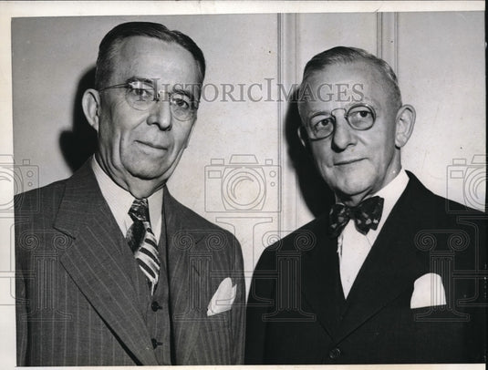 1943 Press Photo Dr. Herman Kretschmer & Dr James Paullin, Medical Assn. Heads-Historic Images