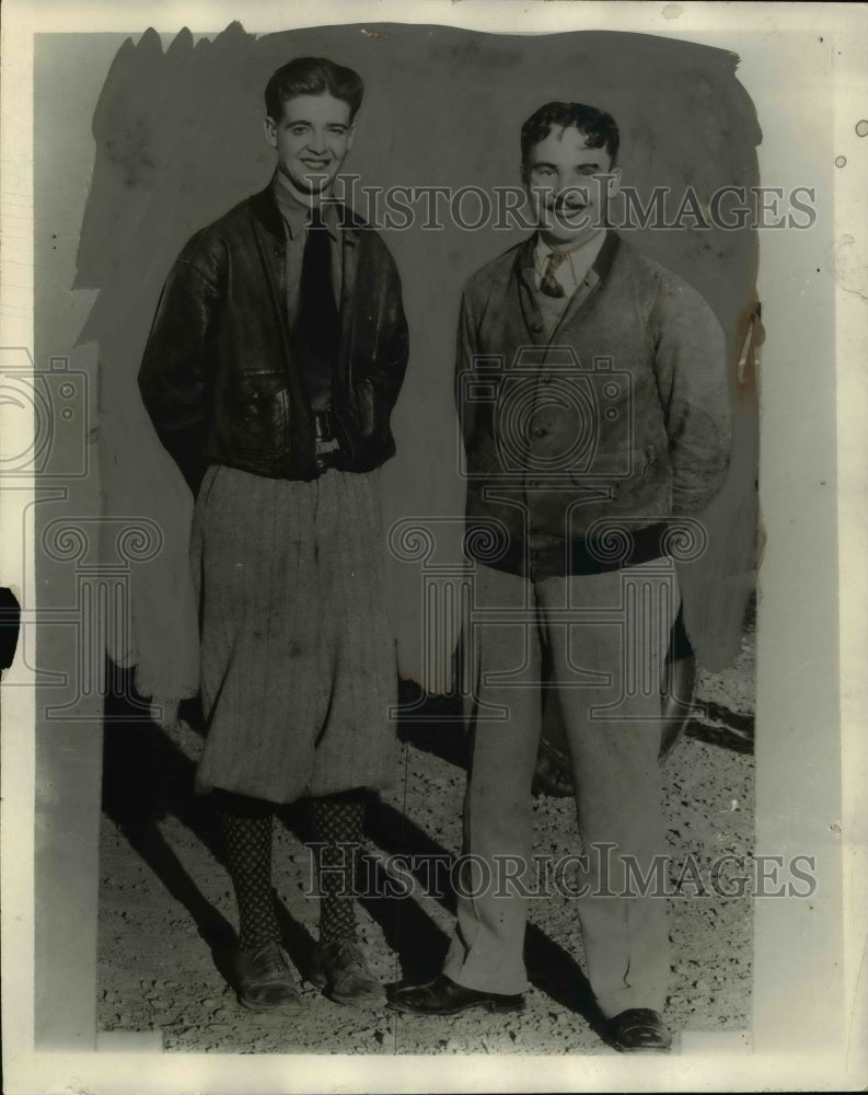 1929 Press Photo Bartlett Stephens and Fred McKinley, pilots of San Franciscan-Historic Images