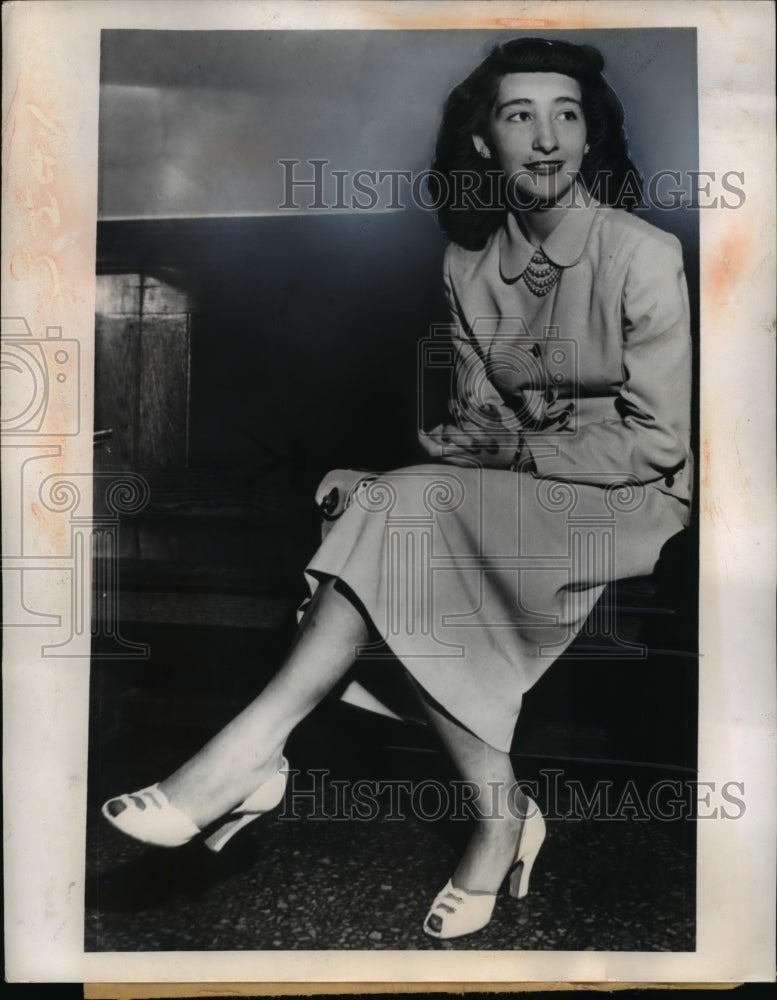 1950 Press Photo Mary Jane Lasky pays $25 a week to keep ex fiance behind bars-Historic Images