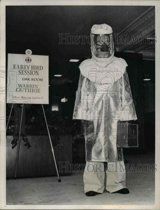 1962 Press Photo Fashions for fire fighters were demonstrated today by-Historic Images