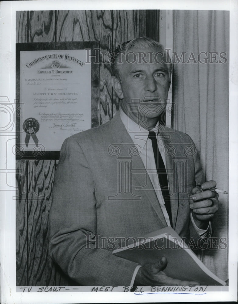 1970 Press Photo Meet Bill Bennington, TV Scout - Historic Images