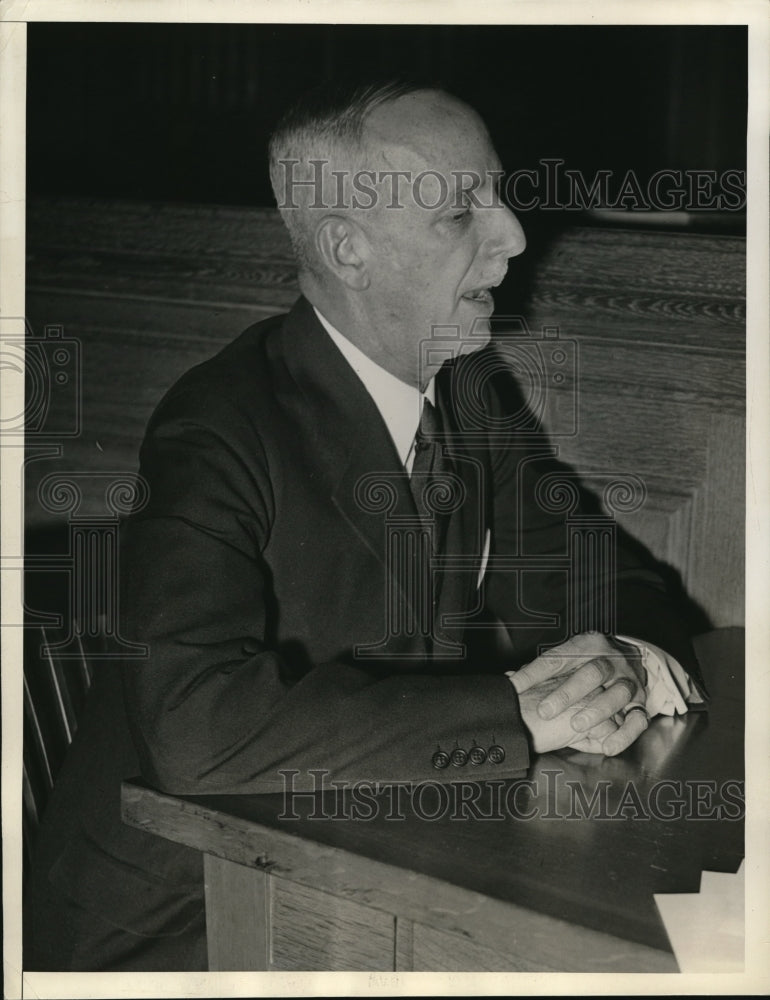 1934 Press Photo Sosthenes Behn Testifies Before Communications Commission-Historic Images