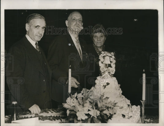 1940 Press Photo Jonah Goldstein Pres of the Ass'n Mr & Mrs Vincent Salomon the-Historic Images