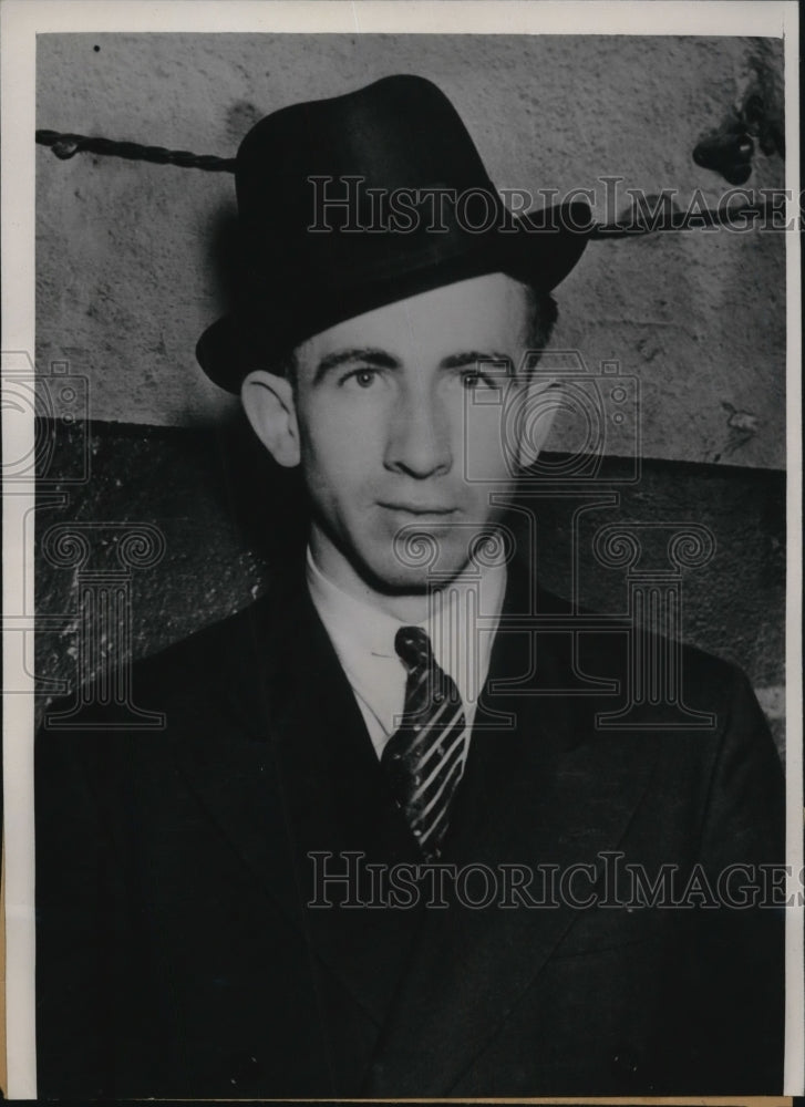 1938 Press Photo Matthew John DOuglas and Richard Baylor under arrest for-Historic Images