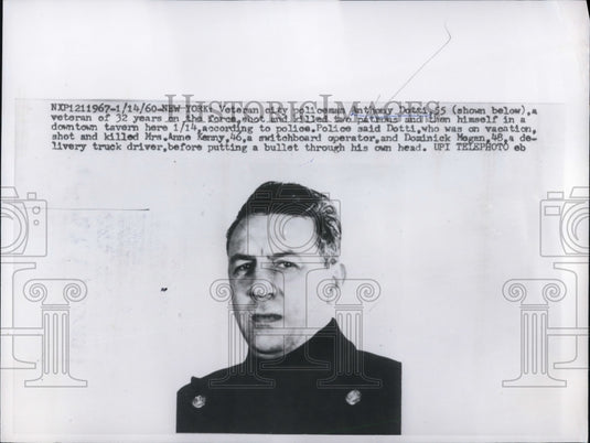 1960 Press Photo Veteran City Policeman Shot & Killed 2 & then Himself - Historic Images