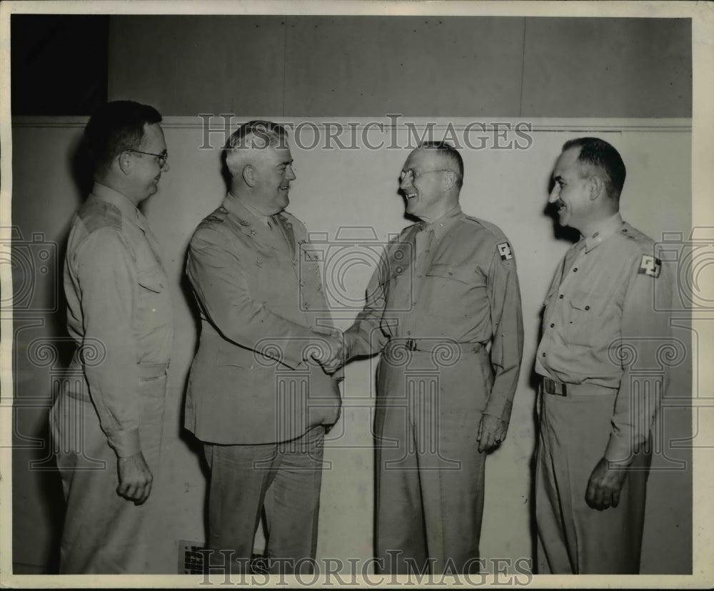 Press Photo Four Army Officers at Fort. Dix New Jersey-Historic Images