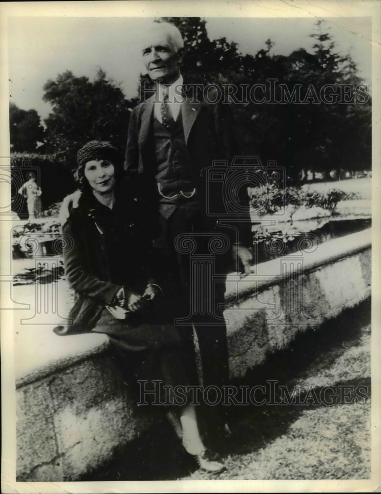 1934 Press Photo Dr Chester M Sutton &amp; fiancee Carolynne Mueller-Historic Images