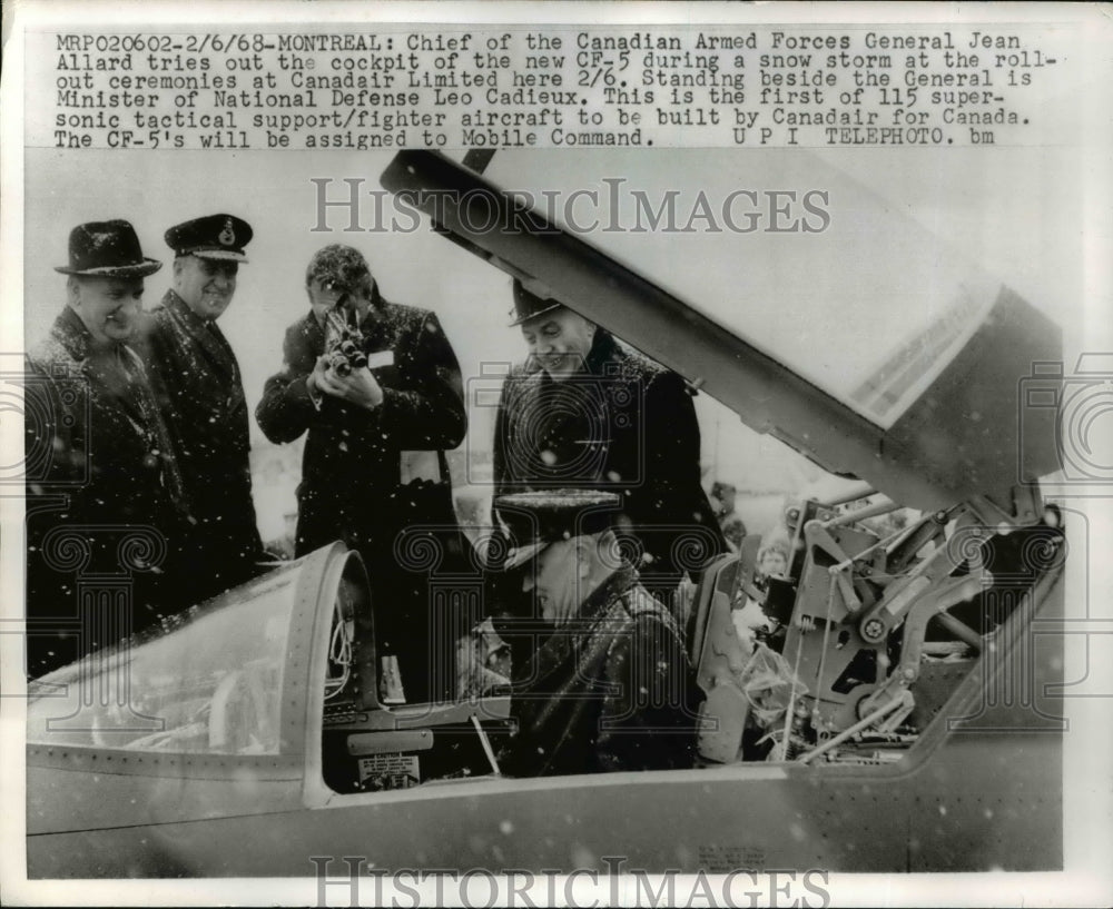 1968 Jean Allard Chief of Canadian Armed Forces In New CF - Historic Images