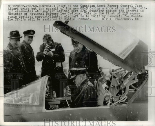 1968 Jean Allard Chief of Canadian Armed Forces In New CF - Historic Images