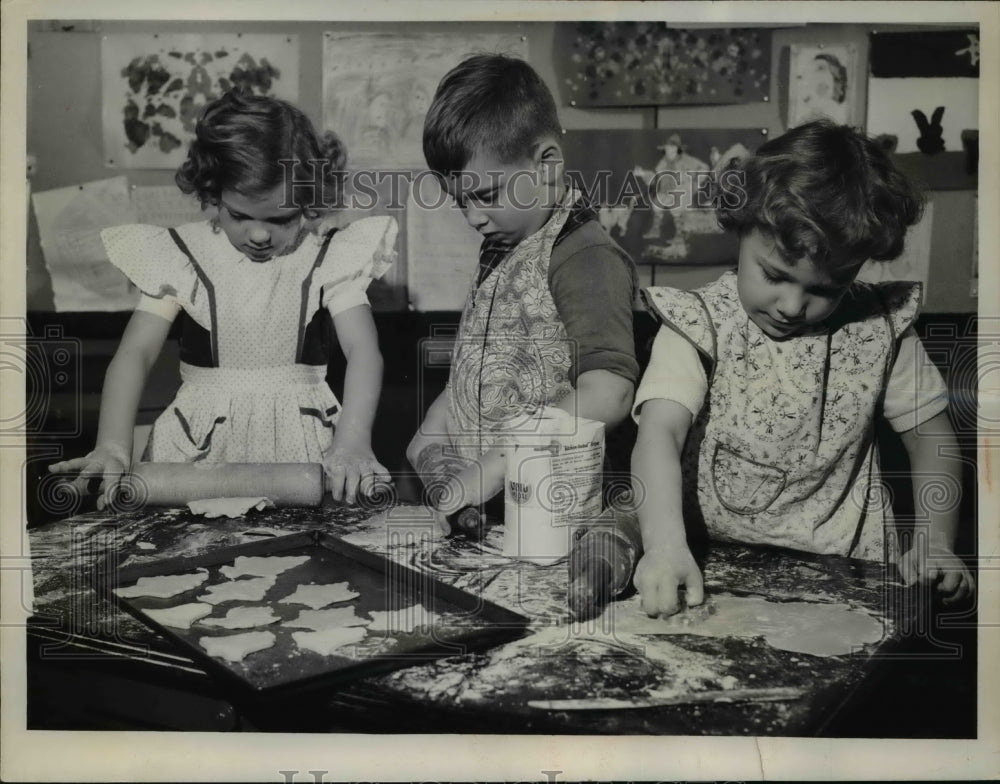 1961 Press Photo The Kindergarten class, Joan Fenstamaker, Jimmie Brook, Bonnie - Historic Images