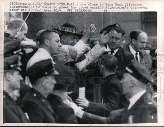 1965 Press Photo New York Pope Paul VI at St Patrick's Cathedral-Historic Images