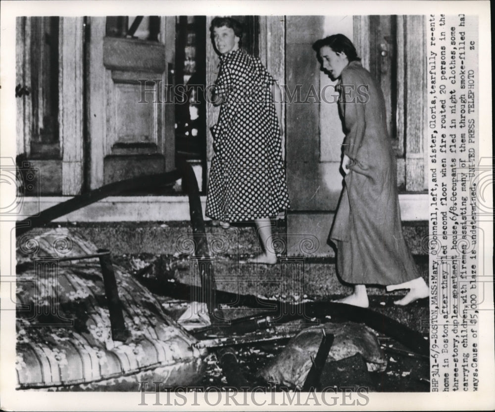 Boston Massachusetts Mary O&#39;Donnell Gloria Fire Burnt Residence - Historic Images