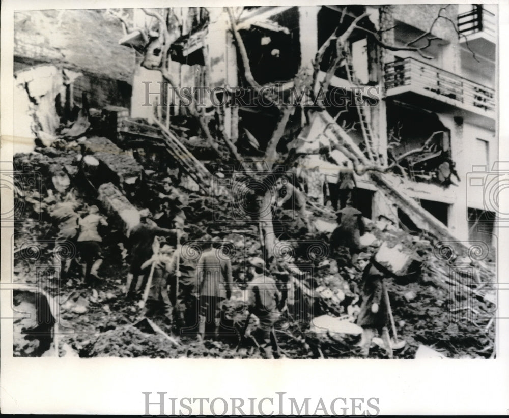 1971 Press Photo Hotel La Selva Destroyed In Castellammare Di Stabia Landslide - Historic Images