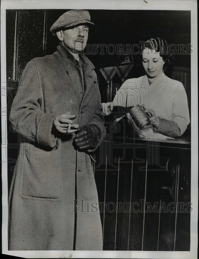 1935 Press Photo George Oswald Victor Cuninghamae, unemployed man-Historic Images