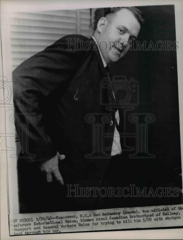 1963 Press Photo Rod Heinekey Seafarers International Union - Historic Images