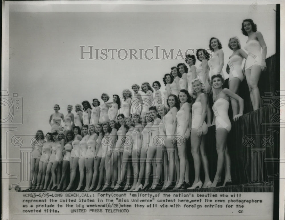 1952 Forty candidates of United States for Miss Universe-Historic Images