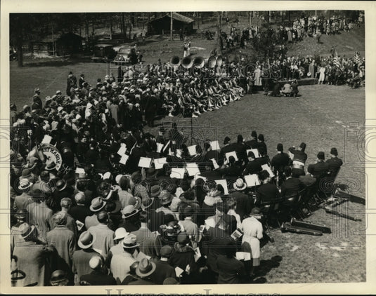 1934 Press Photo Rainbow Children's Hospital pool dedication. - Historic Images