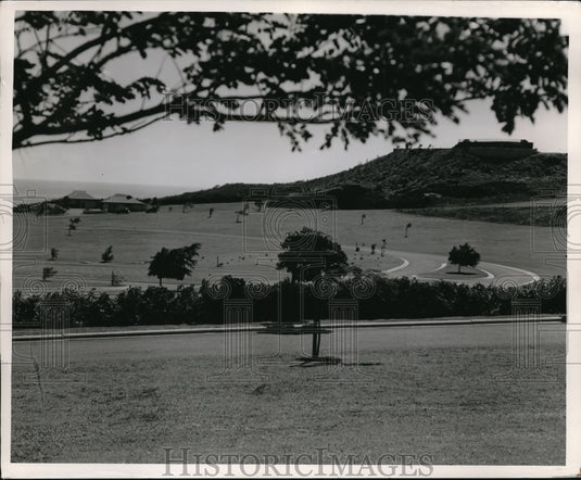 1953 Press Photo View of National Memorial Cemetery of the Pacific - Historic Images