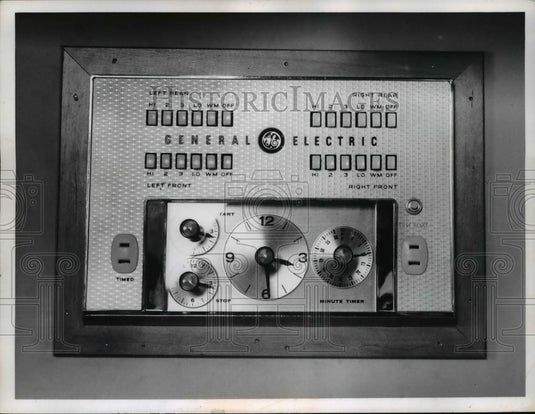 1960 Press Photo G.E Cooking Control Center at Bridge's Home-Historic Images