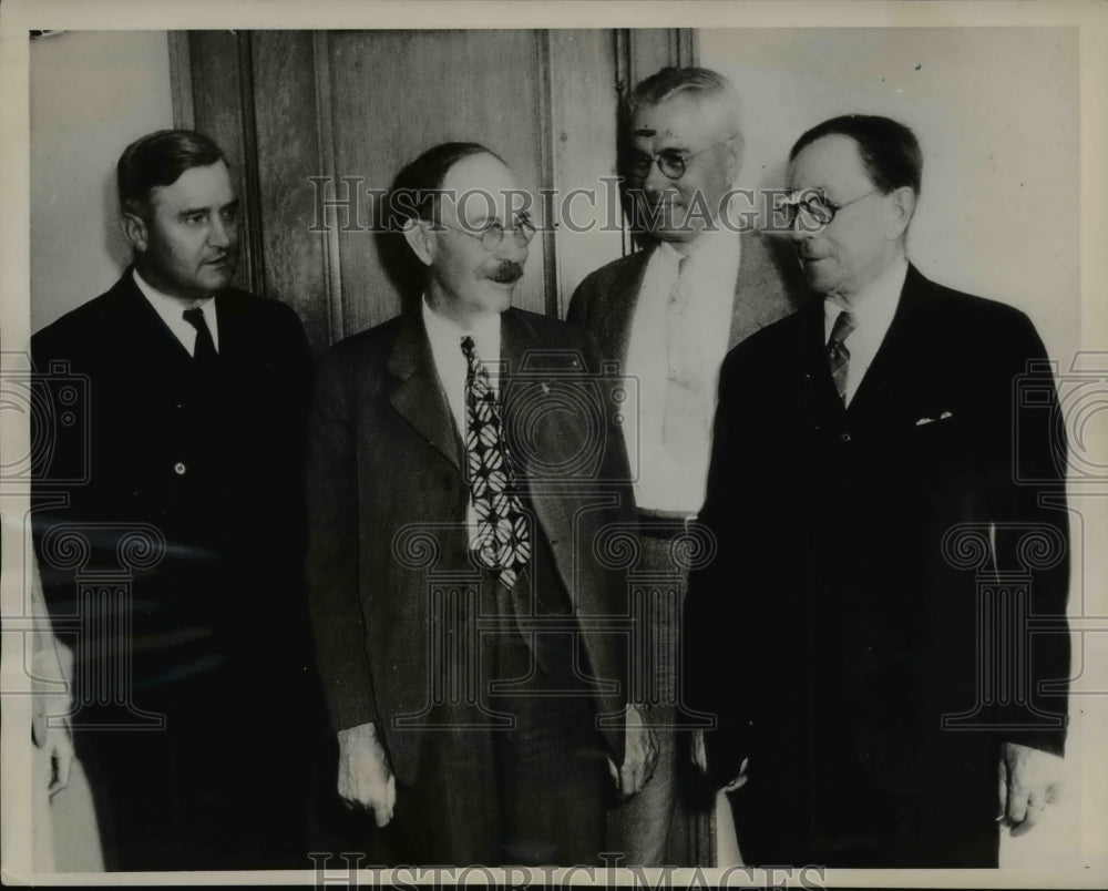 1936 Press Photo Fred Stewart, Richard L. Collins, Ray L. Edgar, John C. Corbett-Historic Images