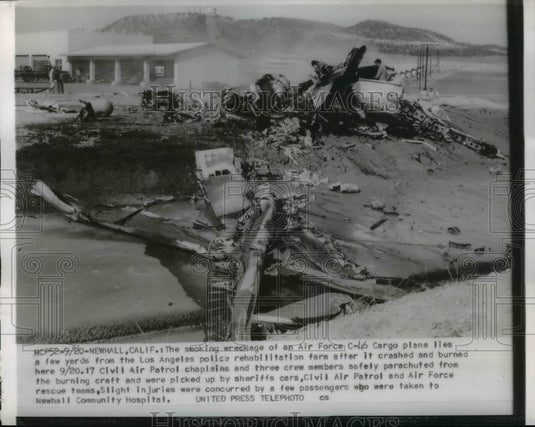 1954 Smoking Wreckage of Air Force C-46-Historic Images
