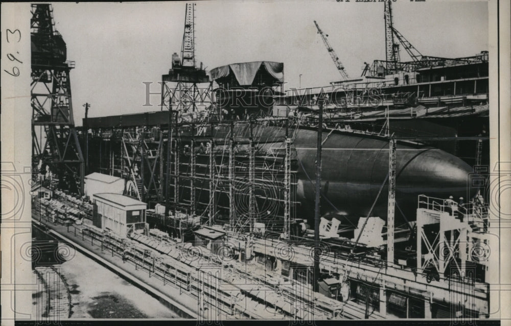 1961 Newport Virginia John Marshall Polaris Submarines Kennedy-Historic Images