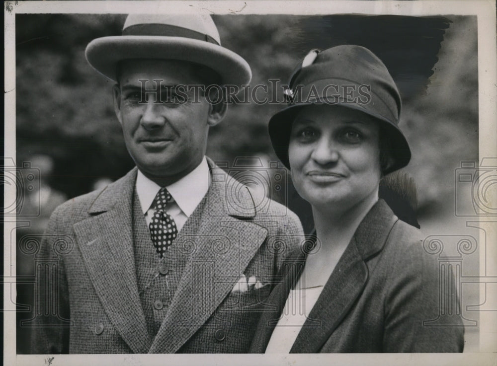 1936 Press Photo J Warner Brown &amp; sister in law Mabel Willebrandt ex US Atty Gen - Historic Images