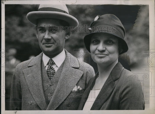 1936 Press Photo J Warner Brown & sister in law Mabel Willebrandt ex US Atty Gen - Historic Images