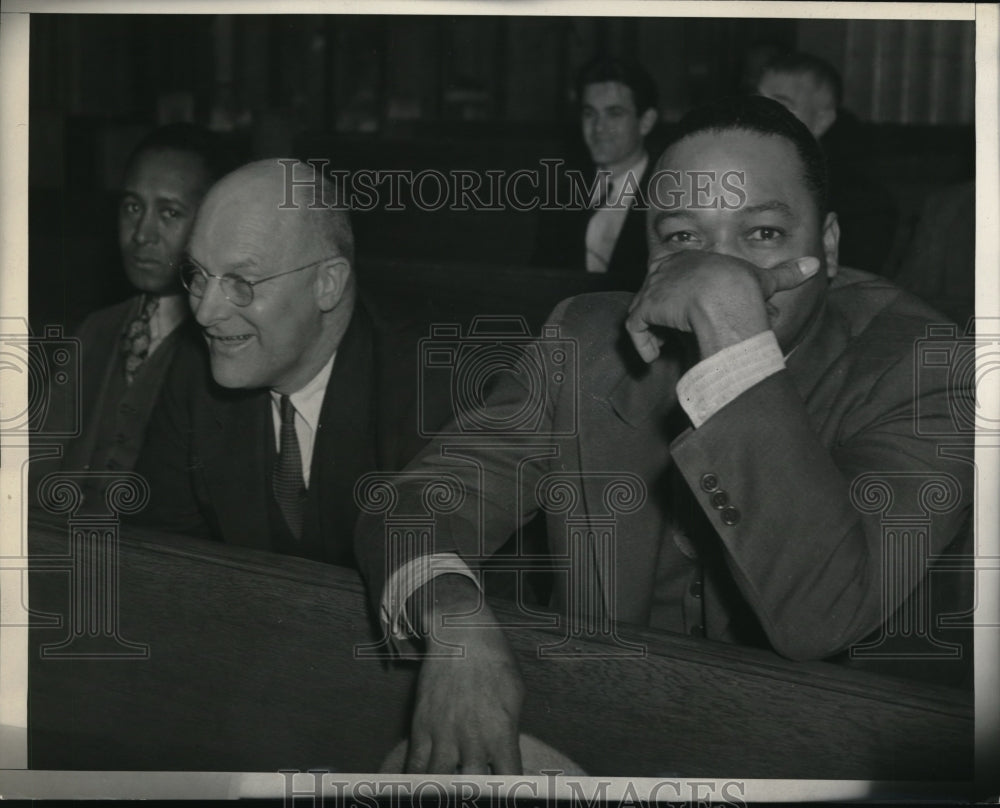 1938 Press Photo Detective Lt. Sydney Sweetnam at Investigative Hearing - Historic Images