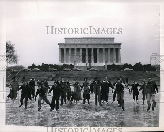 1950 Press Photo National Capital Parks Service opened at Lincoln Memorial - Historic Images