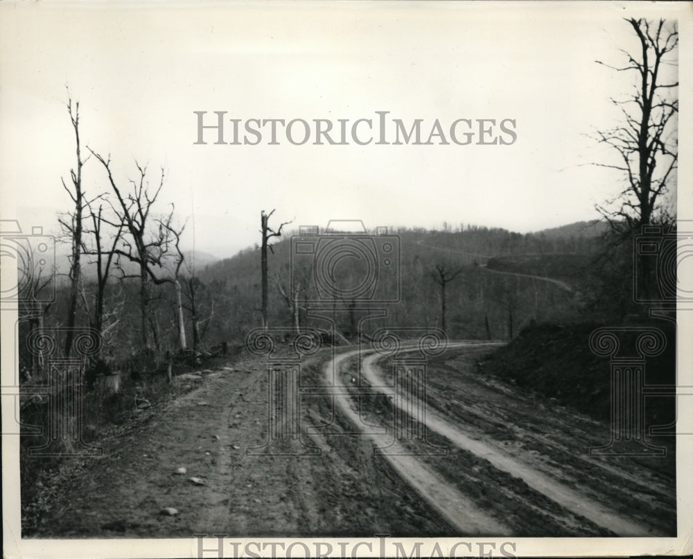 1938 Press Photo Cherokee Country Highway Construction - ned65482 - Historic Images