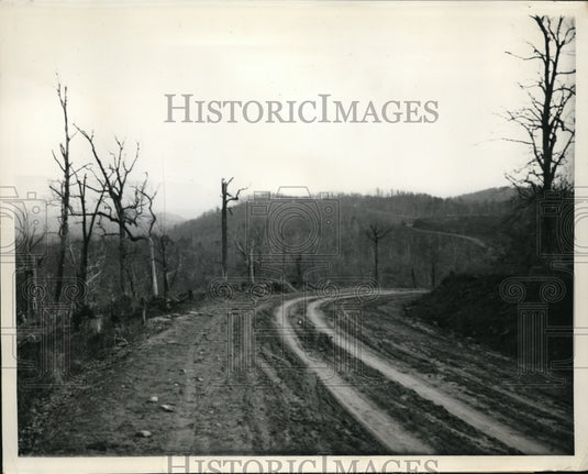 1938 Press Photo Cherokee Country Highway Construction - ned65482 - Historic Images