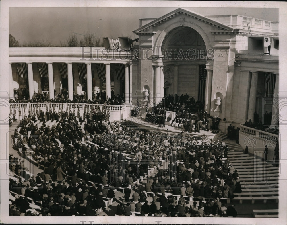 1936 Press Photo Armistice Day at Arlington National Cemetery Ampitheatre - Historic Images