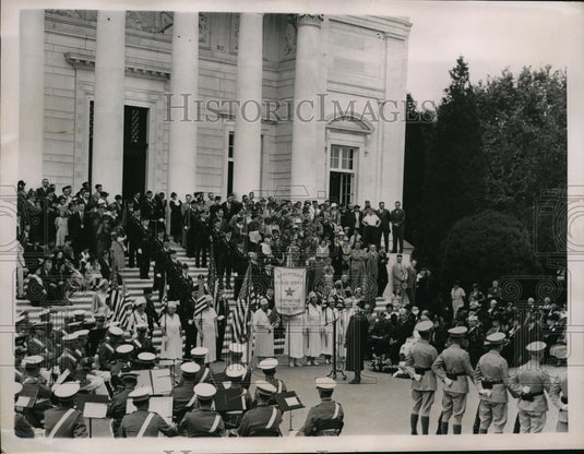 1930 Press Photo Gold star mothers of world war laid wreath Arlington Cemetery - Historic Images
