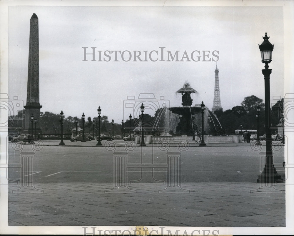 1959 Press Photo Paris&#39; famed Place De La Concorde - Historic Images