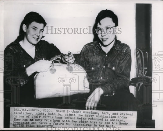 1925 Press Photo James Overland and Wayland Kanwischer - Historic Images
