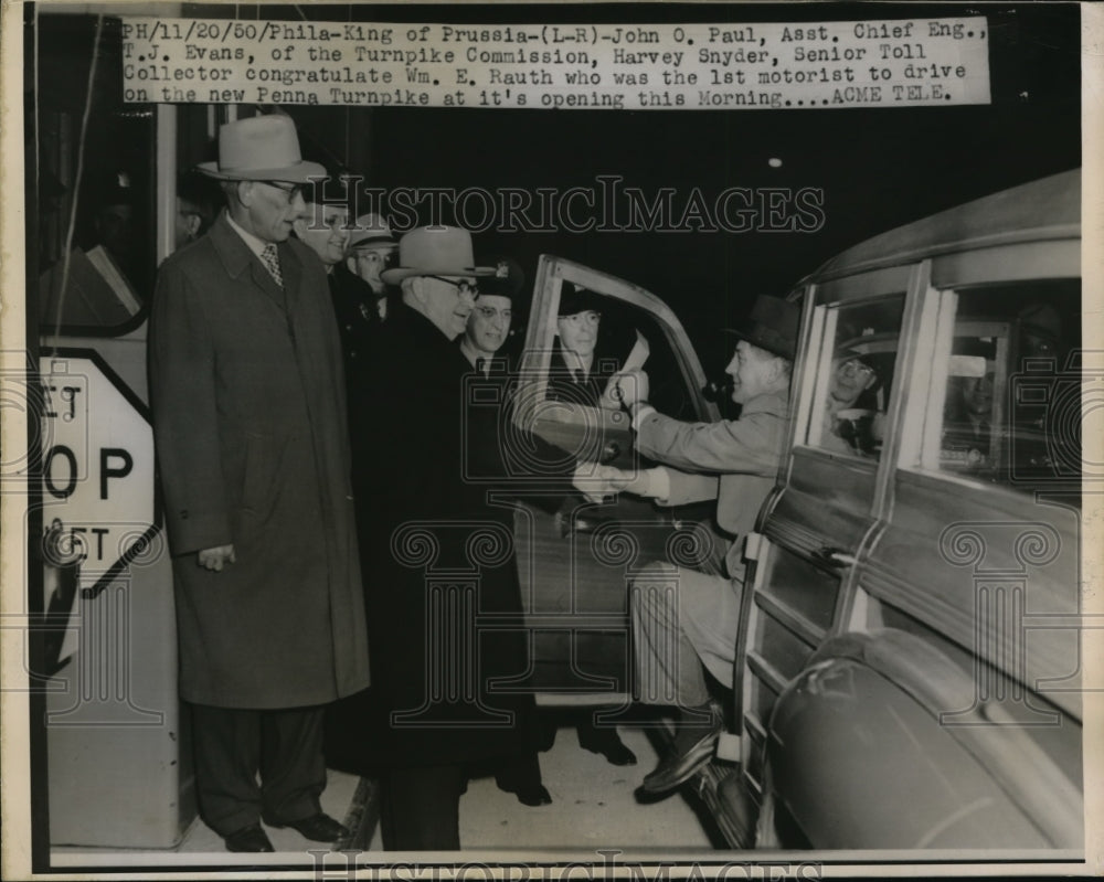 1950 Press Photo King of Prussia-John O Paul,T.J Evans,Harvey Snyder,Wm E Rauth - Historic Images