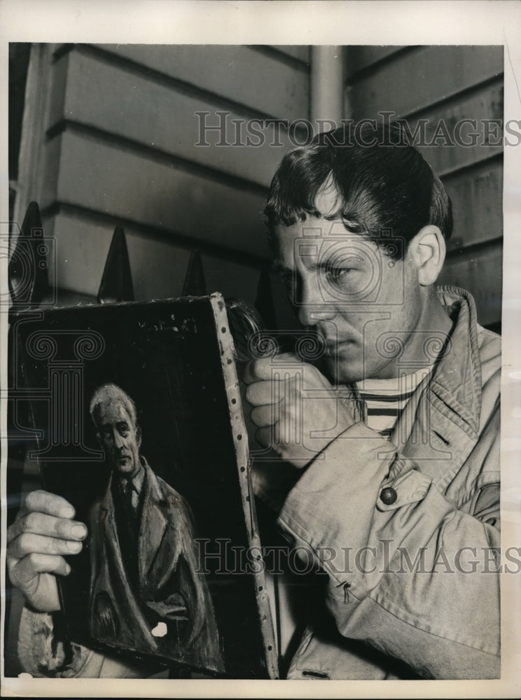 1957 Press Photo American Art student, Franklin Levene - Historic Images