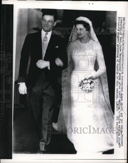 1963 Press Photo Scottish Businessman & Princess' Wedding - Historic Images